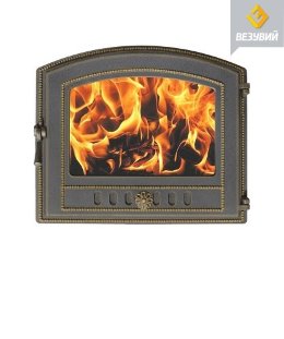 Дверка каминная Везувий 224 (бронза)